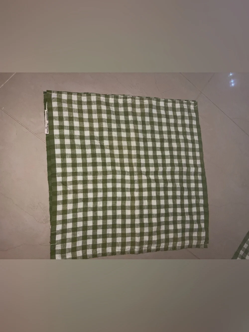 Caravan Gingham Linen Table napkins Set of 4